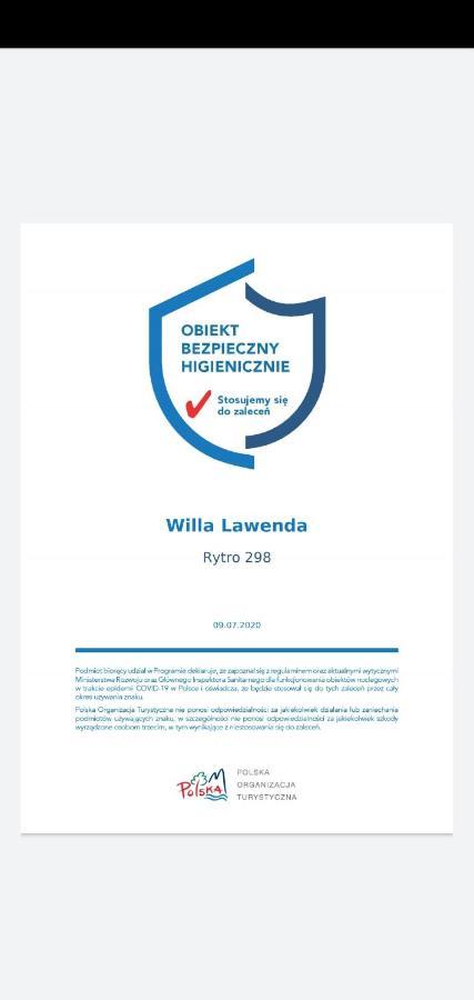 Willa Lawenda Рытро Экстерьер фото